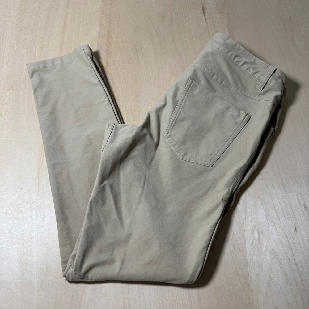 Lululemon ABC Commission Slim Fit Pants Mens Size 31 Beige Casual Trousers 32x30